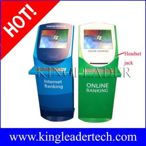 China Online banking touch screen custom kiosk design with A4 printer,metal keyboard on sale