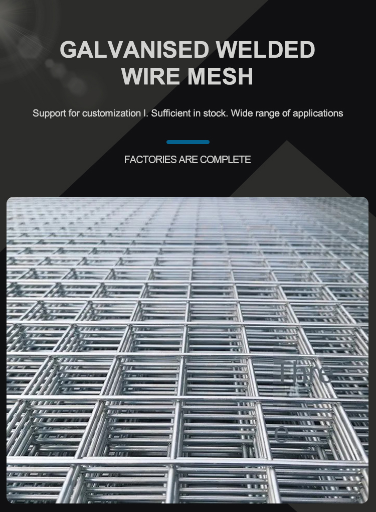 4x2 Galvanized Welded Wire Mesh Panel for Dog Cage Width 0.5-3m and Aperture 20-200mm