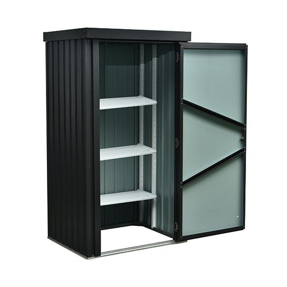 Quality Upright Metal Compact Storage Shed 29kgs 33kgs HDG Galvanized color sheet for sale