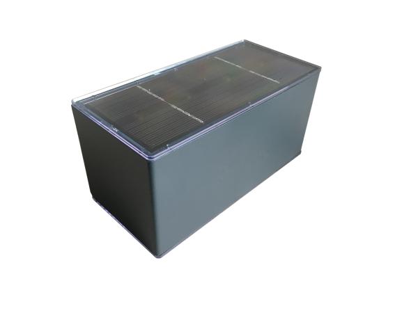 Quality Concise Cube Solar Powered Wall Mounted Lights Anthracite 100 Lumens for sale