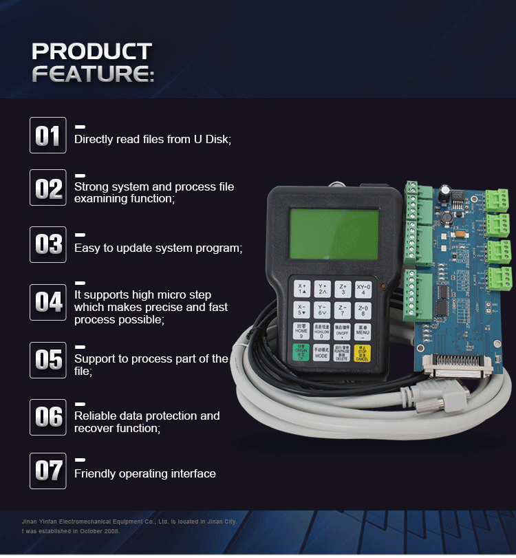 4 Axis Richauto A18 CNC Router DSP Controller with Step Motor/Servo Motor Drive System