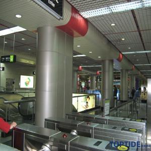 Metro Airport Aluminium Open Cell Ceiling Decorative Lattice Square Grid Tiles Install With T Bars