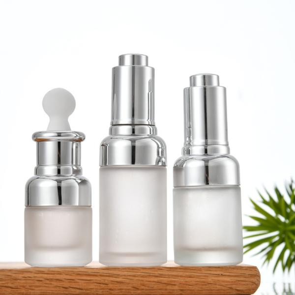 Industrial Cosmetic Elegant 30ml 50ml 1oz 2oz Green Empty Oil Serum Dropper Bottles with Box Customize Unique Cone Shape