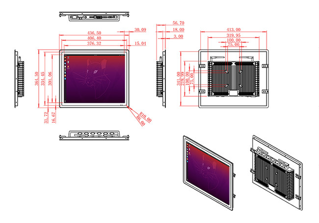 19-Inch Integrated Linux Display for Access Control and Medical Diagnostics