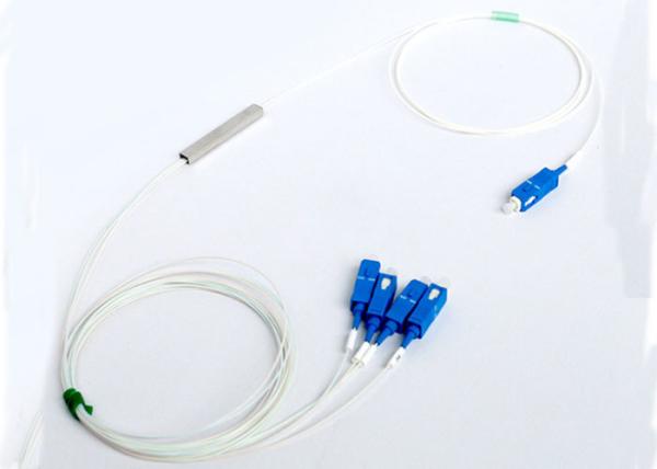 Quality 1X4 Planar Lightwave Circuit MINI Tube PLC Fiber Optic Splitter with Equal Ratio Ouput for sale