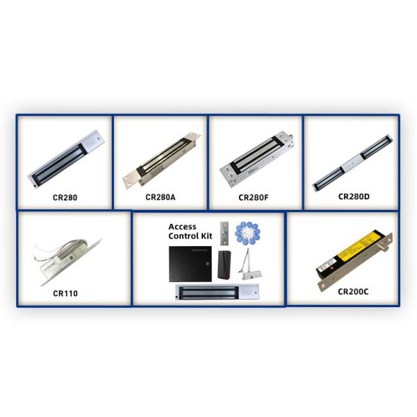 Access Control 280kgs 600lbs Electromagnetic Frameless Glass Door Locks