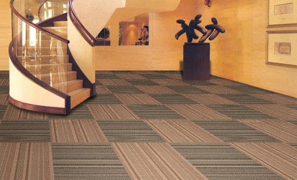 Quality Commercial Office Carpet Pile Height 3.5mm Pattern Level Loop 50*50cm for sale