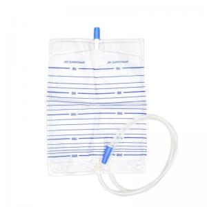 China Sterile Plastic Urology Disposable Products Disposable Adult Urine Drainage Bags 2000ml on sale