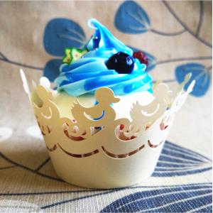 Buy cheap Fancy Wedding Cupcake Paper Holders Offset Printing Matt Lamination Surface product