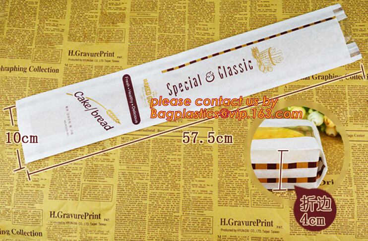 Custom Printing Recycled Brown Kraft Paper Bags,Custom Printed Factory Glassine Paper Bread Small Brown Bag, bagease