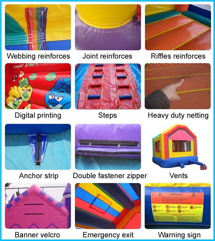 Kids Rainbow Inflatable Combo Bouncy Castle With Slide Made In China Inflatable Factory