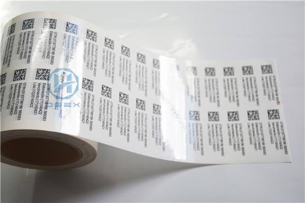 Die Cut Transparent Self Adhesive Stickers Labels For Plastic Carton