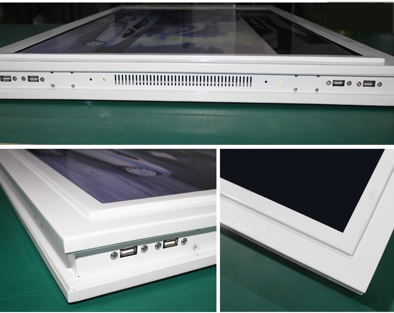ceiling roof mount double screens 55" inch wireless WIFI network totem LCD display for commercial AD POP screen Window signage