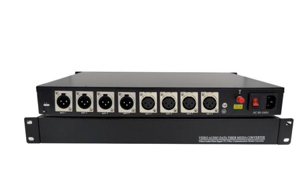 Quality 4-ch bi-directional banlanced audio over fiber optic with Cannon connector for sale