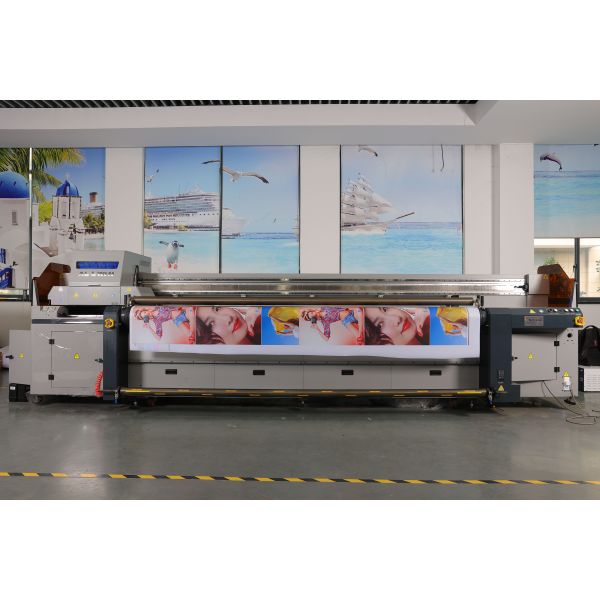 China UV Printer Large Format Vinyl Banner Poster Inkjet Plotter Printers EP3228 28 heads 3.2-meter six row UV mesh belt machine
