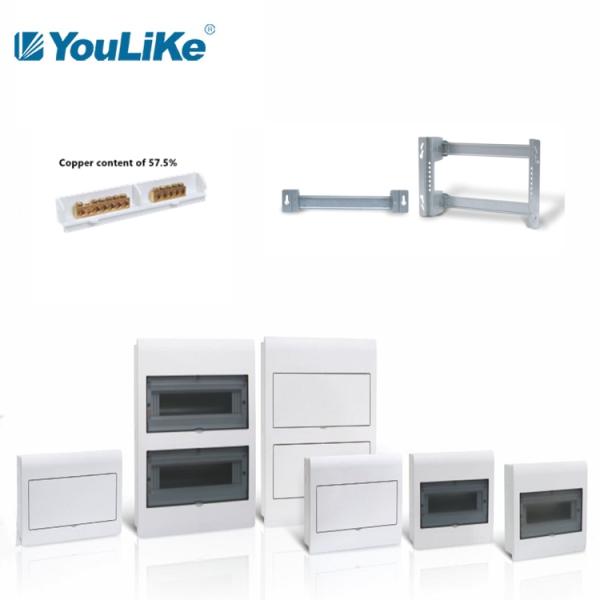 32 Way Electrical MCB Distribution Box IP40 Recessed Mounted Plastic Enclosure