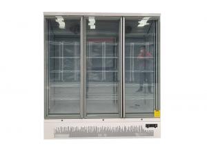 China White Self Contained Three Glass Door Merchandiser Freezer Low Noise on sale