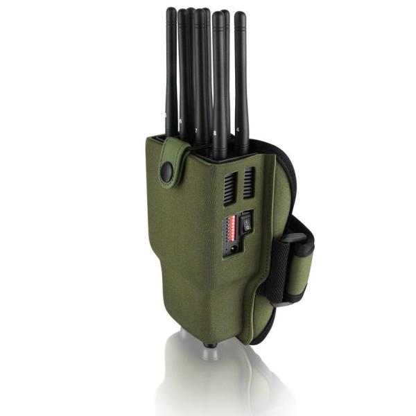 5.5W High Frequency Jammer 8 Antenna , Portable Cell Phone Jammer With Nylon Case Lojack