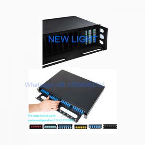 Buy cheap 1U 2U 3U Black Fiber Optic Patch Panel Standard Size LC /  SC / ST / FC Port product