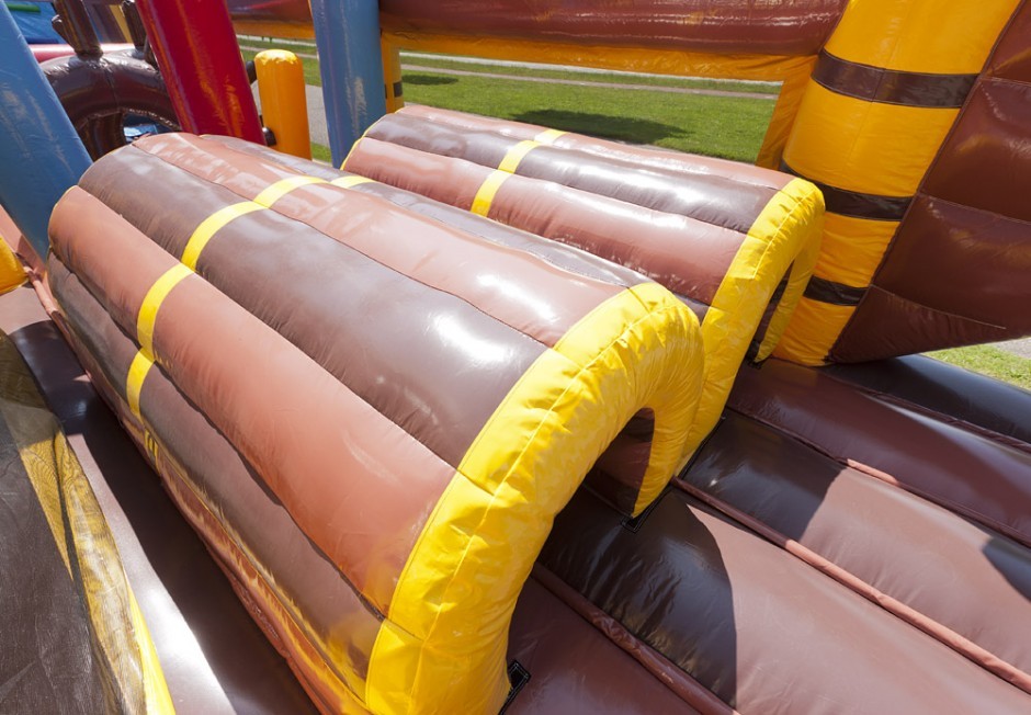 Customized Pirate Ship Obstacle Course Bounce House Long Tunnel Obstacle Course