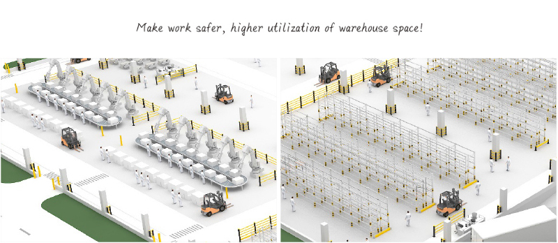  Safety Barrier Warehouse flexible anti-collision system FS-2023A