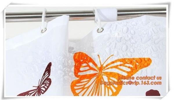 Quality EU and USA best choose and fashionable priting YOUR LOGO shower curtain, bath curtain with lowest PRICE, Bathroom Custom for sale