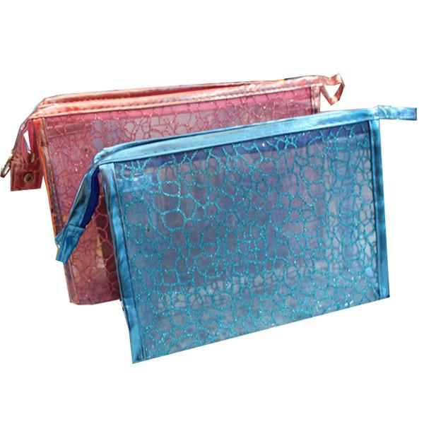 Quality Popular Transparent Cosmetic Bag 23x13x11cm Size 210D linning OEM / ODM for sale