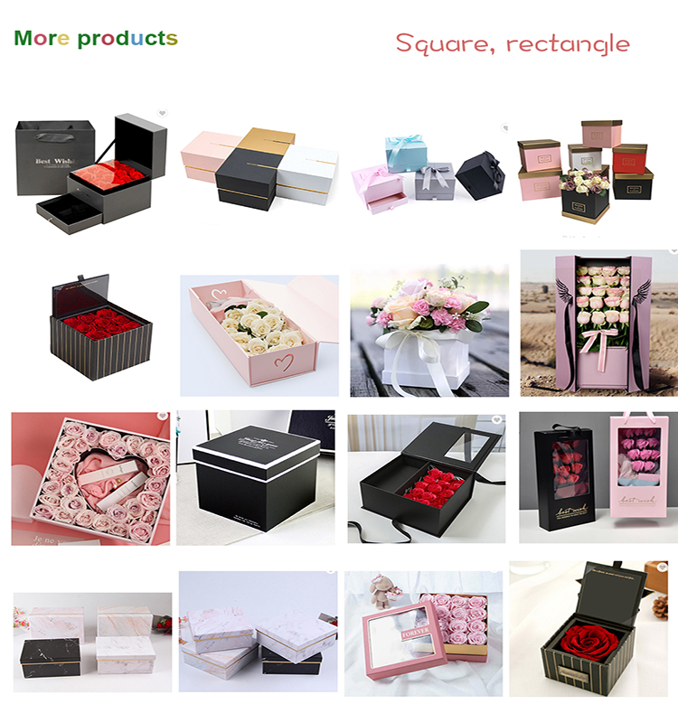 Custom Velvet Hexagon Rigid Paper Pink Preserved Rose Gift Bouquet Envelop Shape Waterproof Mini Flower Storage Roses Packaging Box