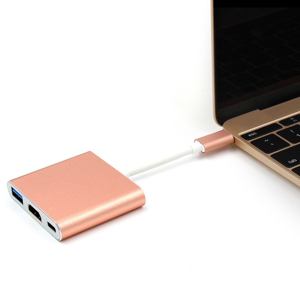 Data Transmission 3.0 Usb Type C To Vga Adapter , 5V 3A Multiport Usb Hub