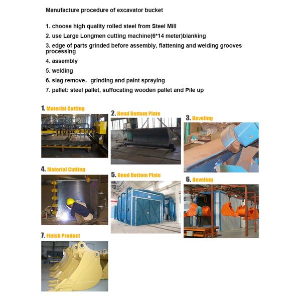 After Service Online Support for Standard Excavator Bucket Sizes of Chinese Excavator