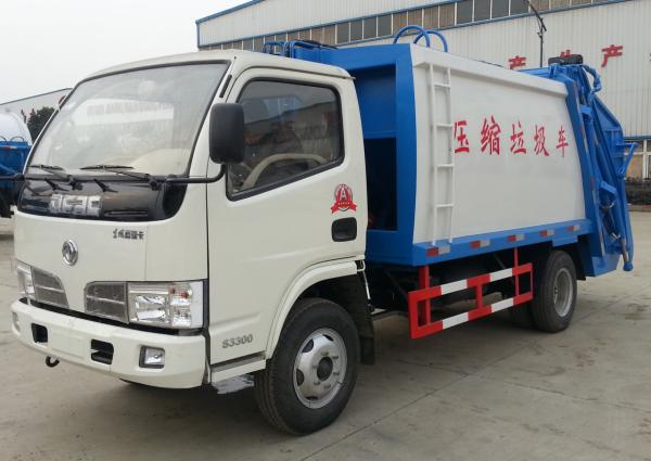 Quality 5.5 Cbm Fuel Type Trash Dump Truck Garbage Tipper With Rear Loader for sale