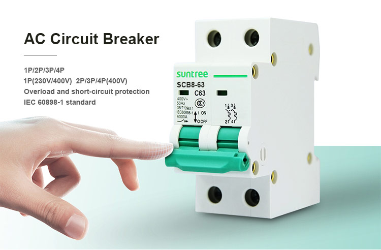 IEC 60898-1 Suntree MCB AC 50A Mini Circuit Breaker