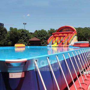 China Plato Portable Water Pool Inflatable Metal Frame Swimming Pool on sale