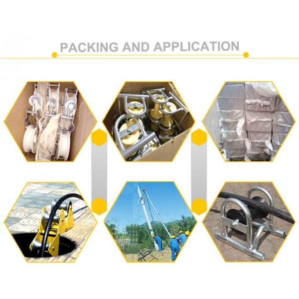 10kn Load Nylon Triple Corner Cable Pulling Rollers