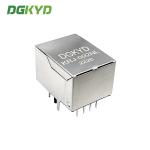 Single port Tab Down Shielded rj45 Cat5 Modular jack connector, 10/100 BASE lan
