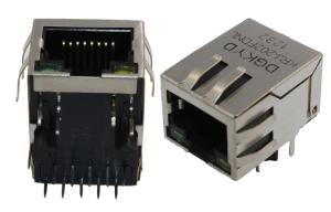 Buy cheap Right Angle RJ45 with Transformer gigabit Network Connector Integrated filter product
