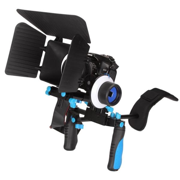 DSLR RIG Kit - Shoulder Mount +Follow Focus+Matte box Kit For dv / hdv / dslr Camera