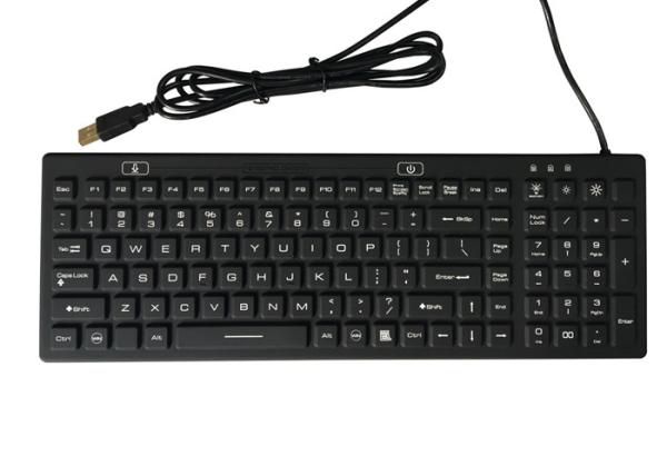 Quality 106 Keys Waterproof Medical Keyboard With ON OFF Backlit for sale