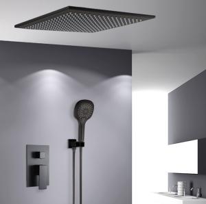 Buy cheap Thermostatic All Copper Black Embedded Concealed Basin Tap product