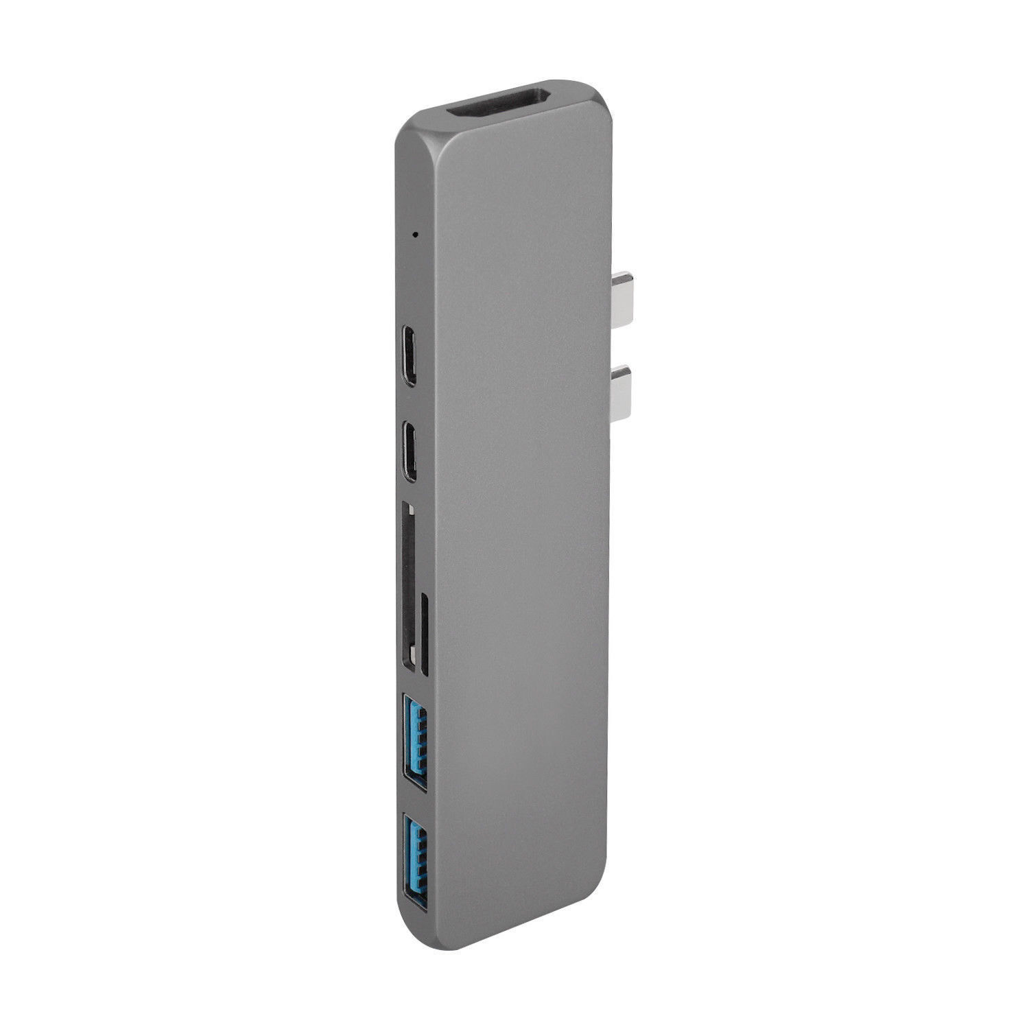 Type-C DUO Adapter 50Gbps for MacBook Pro 2017/2016 13" 15",7in1 USB-C 100W Power Delivery,USBC 5Gbps Data hub adapter