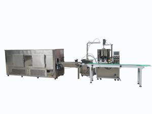 Double Heads Gear Pump Fill Quantitative Heating Machine With Freezing Tunnel