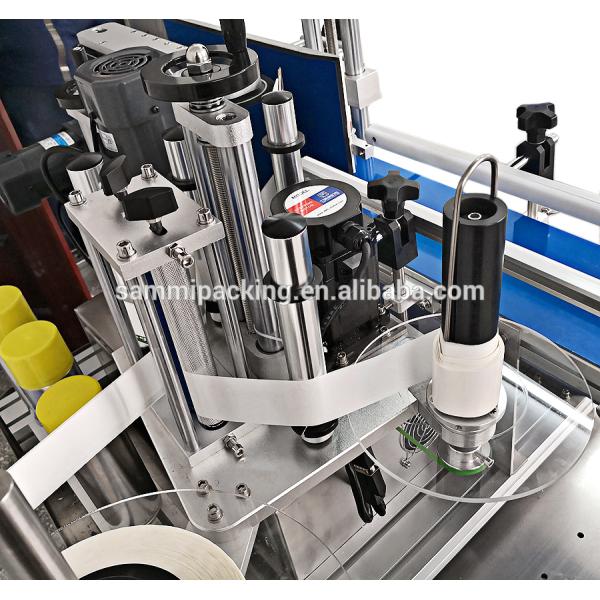 High-Speed Desktop Label Applicator Machine Self-Adhesive Sticker Dispensing for Round Bottle Water Wine Cosmetics Packaging