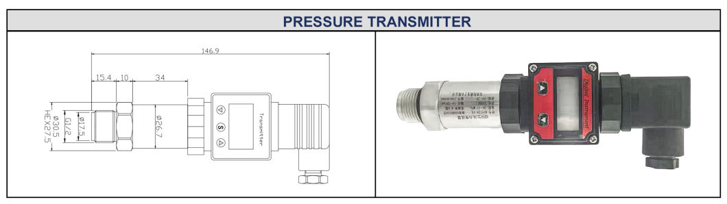 OEM Sanitary viscous liquid test pressure sensor with LCD display