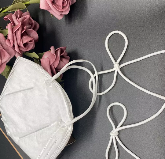 Hanging 3mm Elastic Ear Loop Adjustable Strap For Face Mask Cotton Material