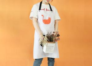 China White Canvas Girls 60 X 80cm Kitchen Cooking Apron on sale