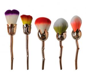 China Beauty Accessories Five Pieces Makeup Brush Set Colorful Soft Vegan Hair on sale