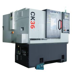 Buy cheap CK36 Gang Type CNC Lathe High-Rigidity Linear Slides and Optimal Span Calculation product