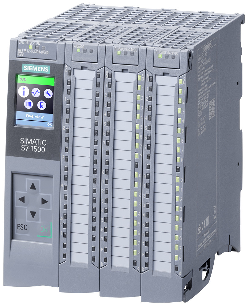 6ES7512-1CK00-0AB0 Siemens SIMATIC S7-1500 Compact CPU 1512C-1 PN with 250 KB for program