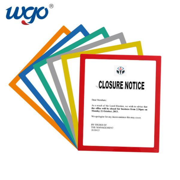 Quality A4 8.5x11 8x10 Sticky Back Photo Frames PVC With WGO Reusable Adhesive Tape for sale