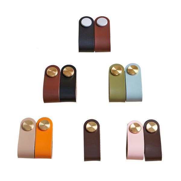 Quality Chromatic Leather Decorative Pull Handle Handbag Drawer for sale